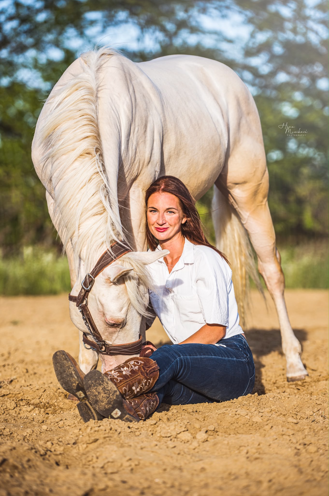 Bianka and a horse