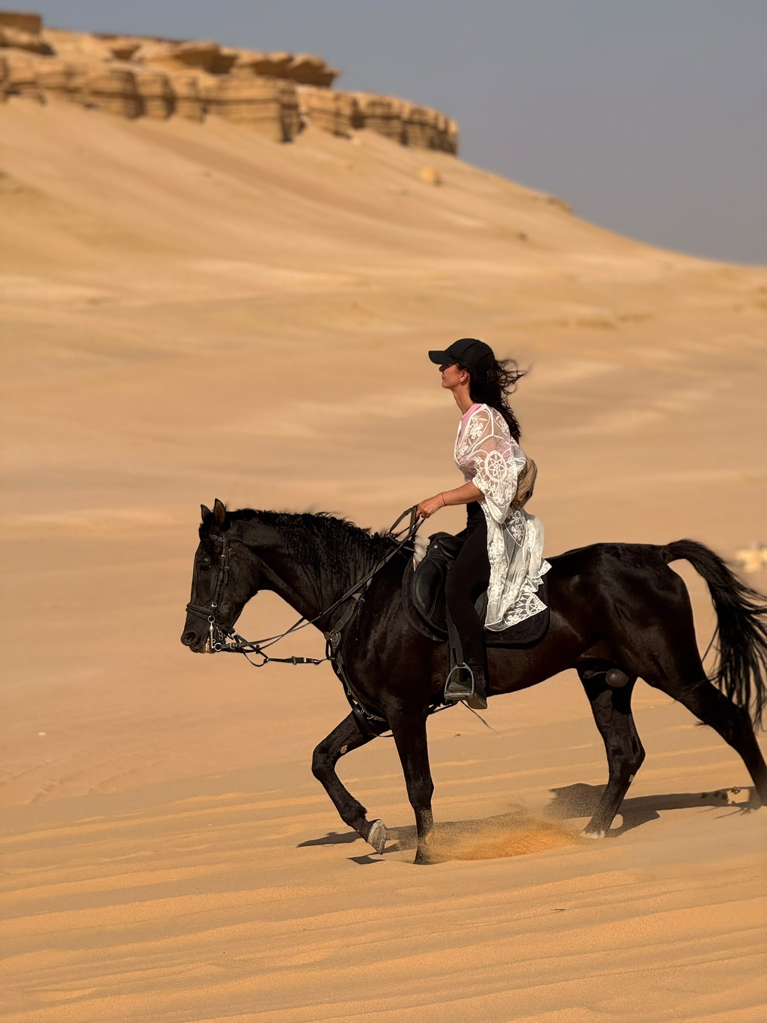 A client with a horse